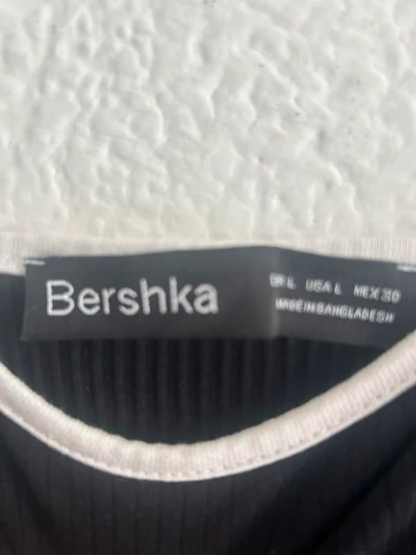 Bershka Black Maxi spilt Dress