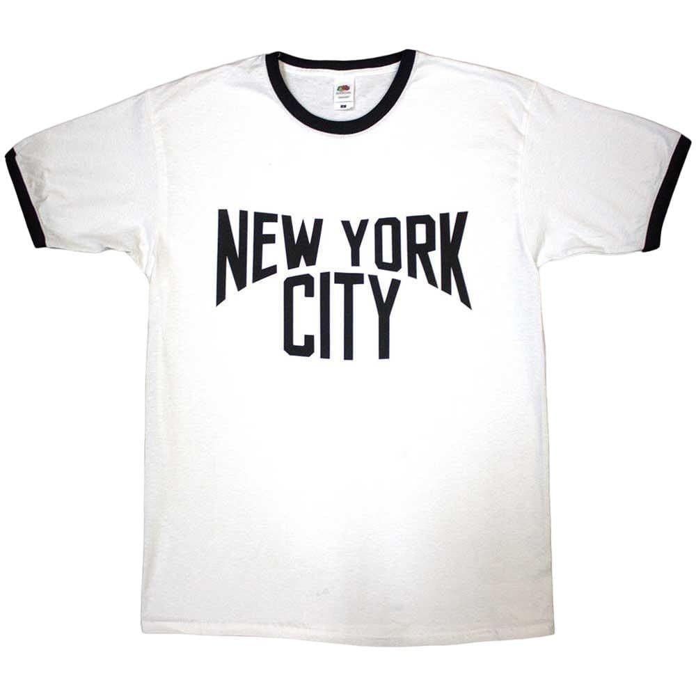 NYC New York Color NYC New York Color Men's Text T-Shirt in White