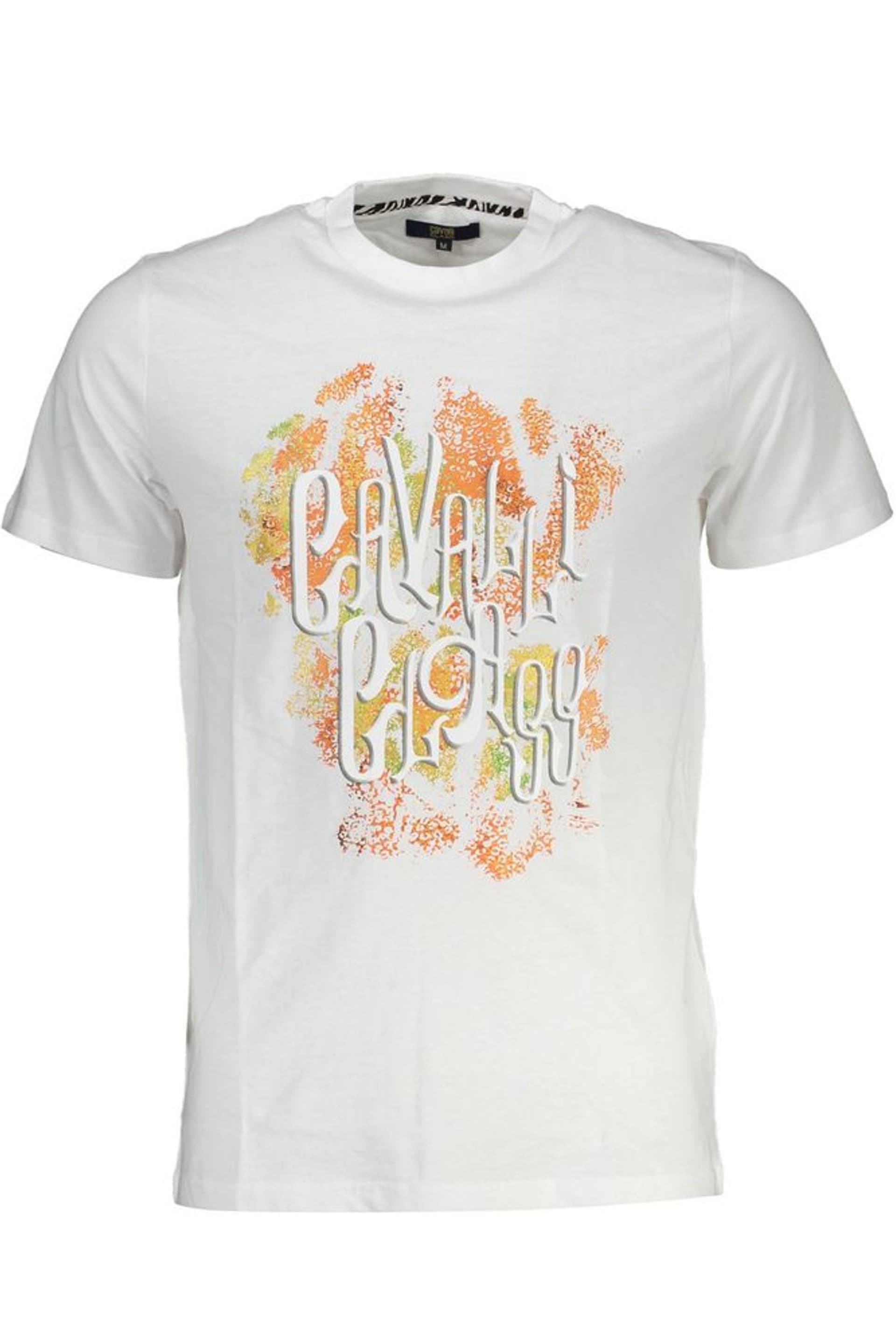 Cavalli Class Cavalli Class Men's Class Floral Print T-Shirt in White