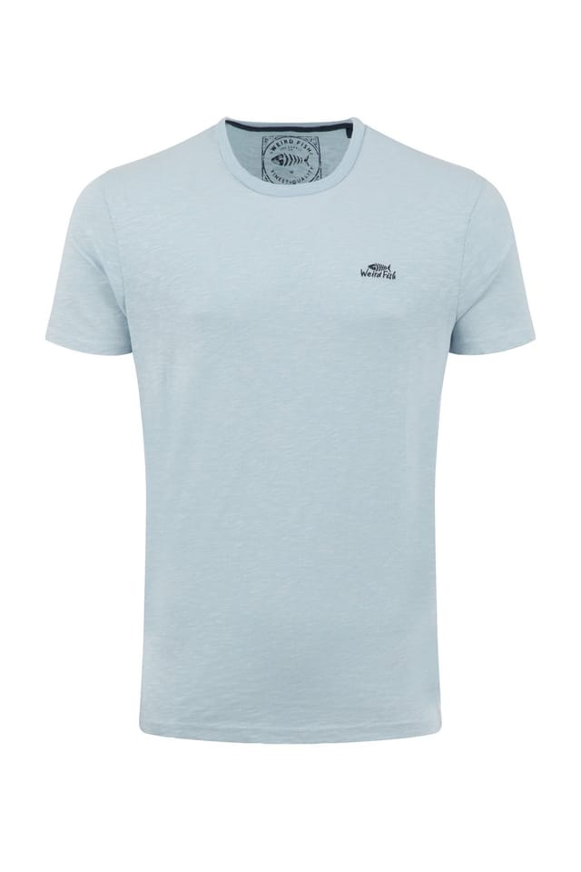 Weird Fish Weird Fish Men's Fished Branded T-Shirt in Light Blue - 2