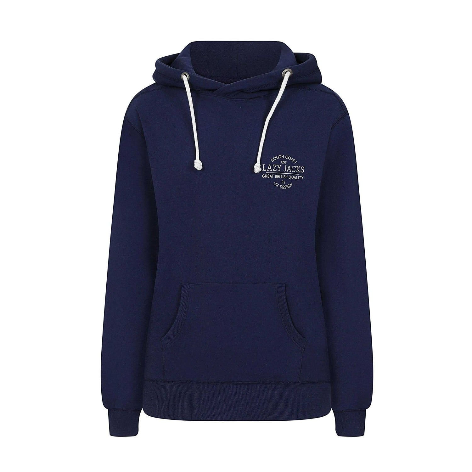 Lazy Jacks Men's Dark Blue Cotton Hoodie