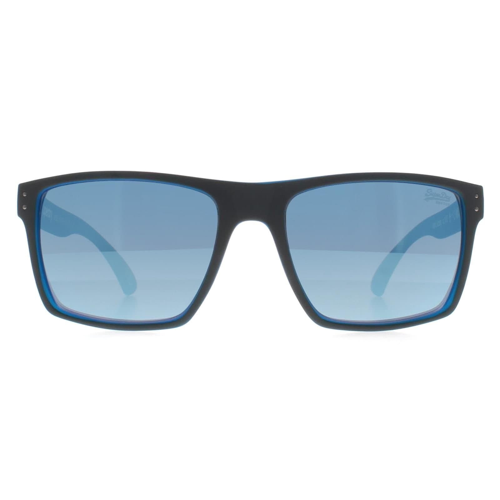 Superdry Superdry Men's Square Matte Grey Fluro Blue Blue Mirror Kobe