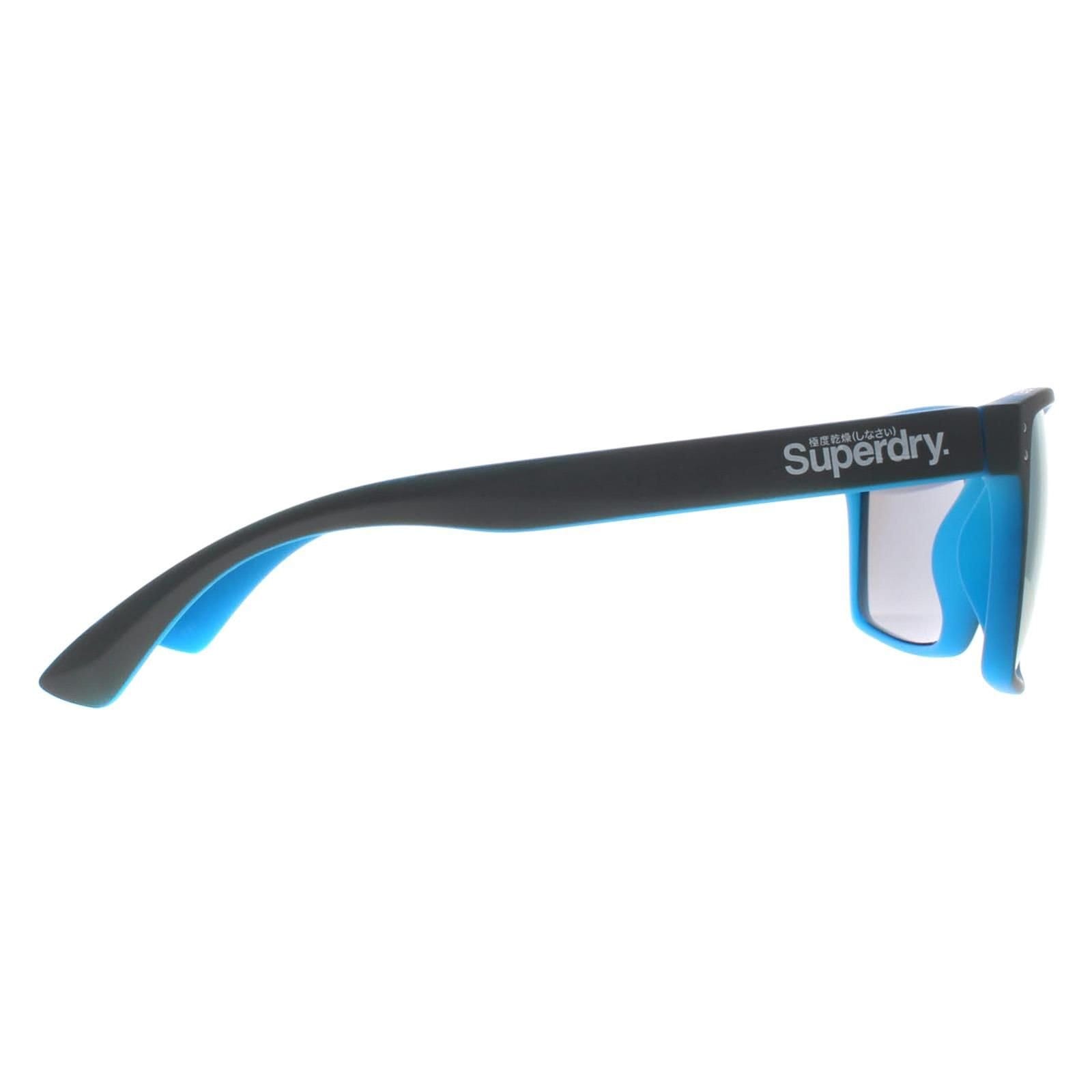Superdry Superdry Men's Square Matte Grey Fluro Blue Blue Mirror Kobe - 4