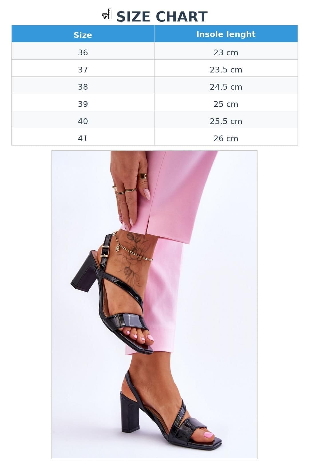 Love Lace Love Lace Women's Stiletto Buckle Heel Sandals with Open Toe Adjustable Strap in Black - 4