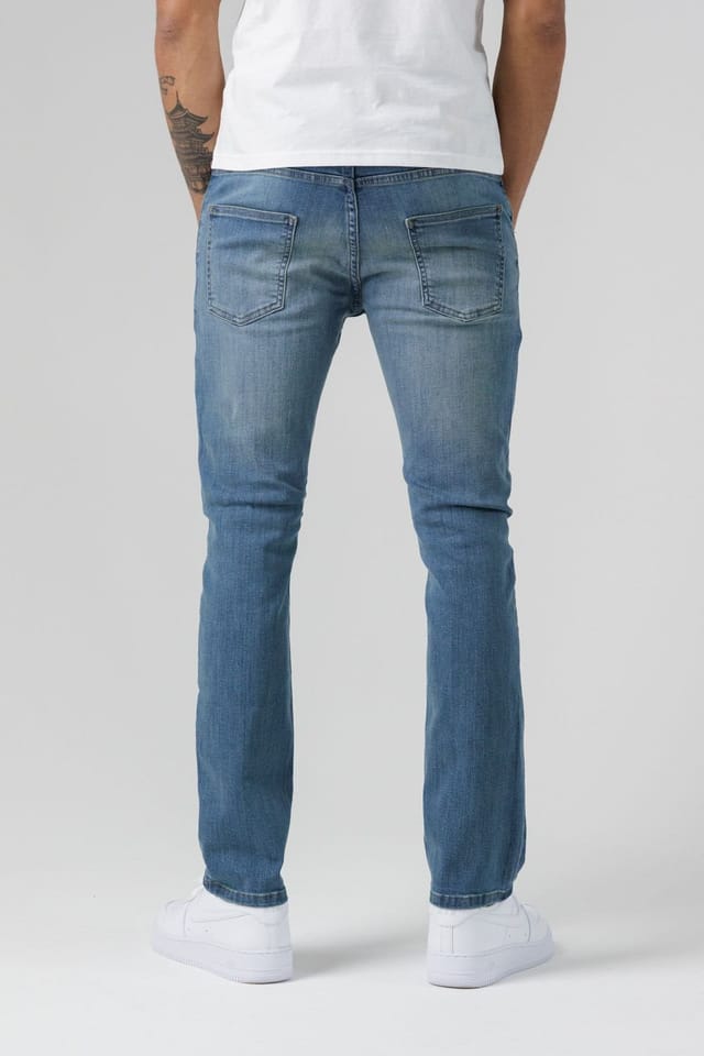 Monkee Genes Monkee Genes Men's Skinny Mid-Rise Denim Jeans in Blue - 2