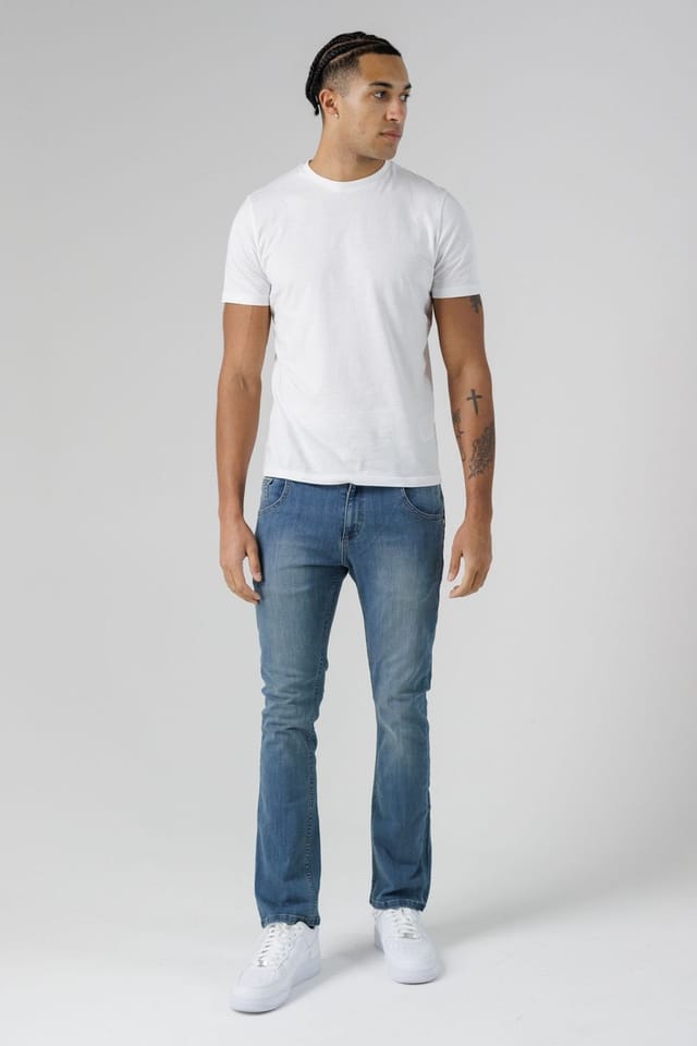 Monkee Genes Monkee Genes Men's Skinny Mid-Rise Denim Jeans in Blue - 3