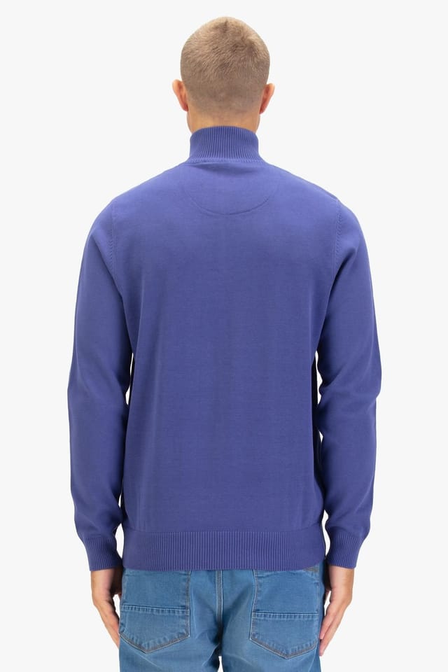 Luke 1977 Luke 1977 Men's Pretender Quarter Zip Knitted Jumper in Purple - 2