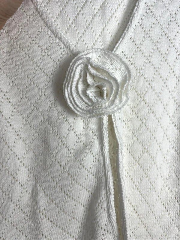 New Look New look - knit flower vest - size 12 - white