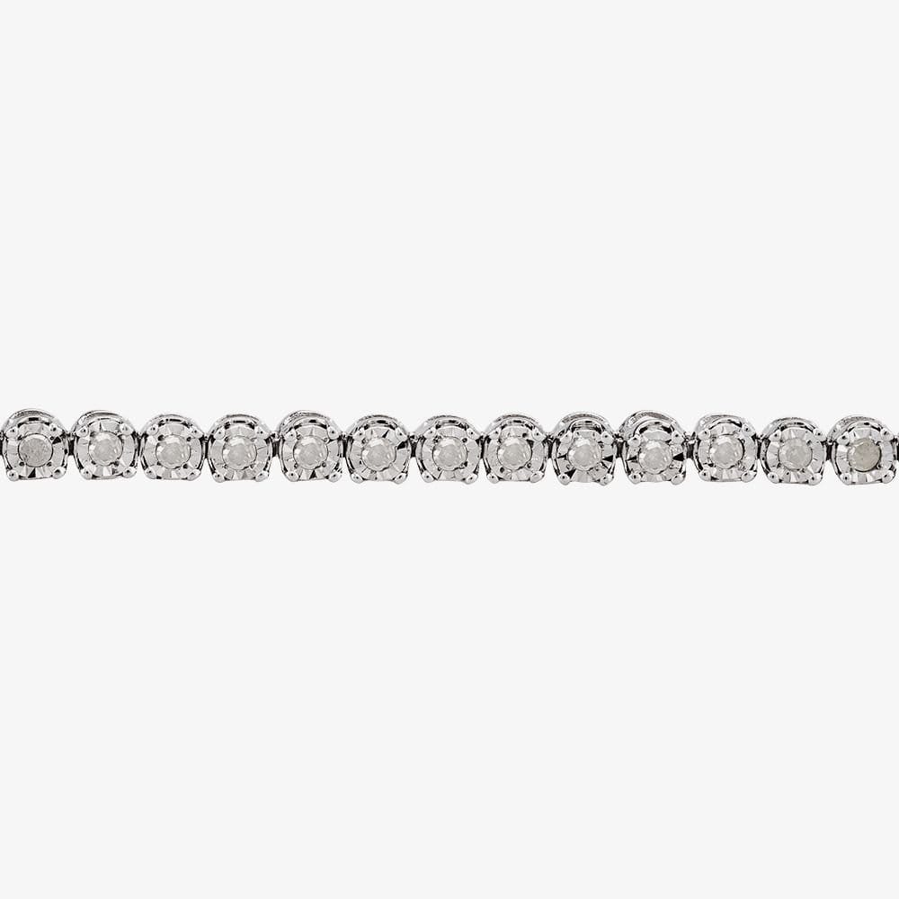 T.H.Baker T.H.Baker Women's Sterling Silver 1.00ct Diamond Tennis Bracelet TH0122520 - 4