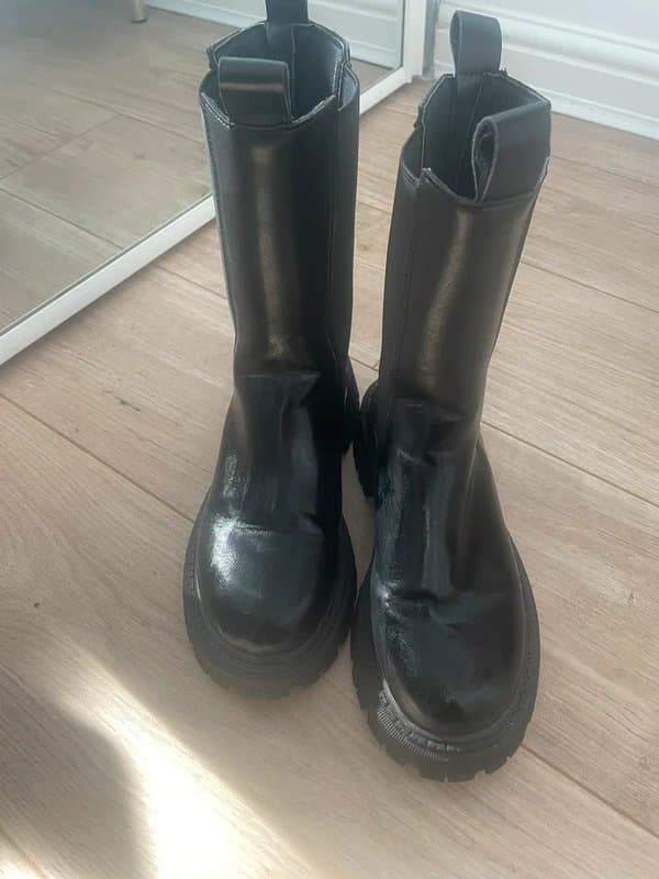 ASOS Black faux leather boots