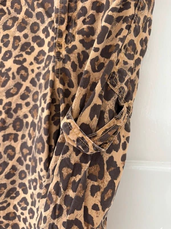 Bershka Bershka leopard print carpenter trousers