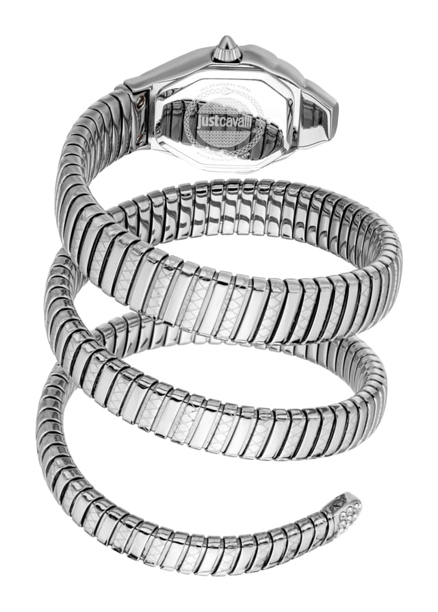 Just Cavalli Just Cavalli Women's Snake Watch Silver Color Case, Silver Dial SS Bracelet - 2