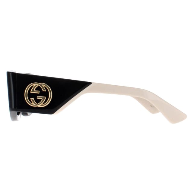 Gucci Gucci Women's Rectangle Black with Ivory Grey GG1664S - 3