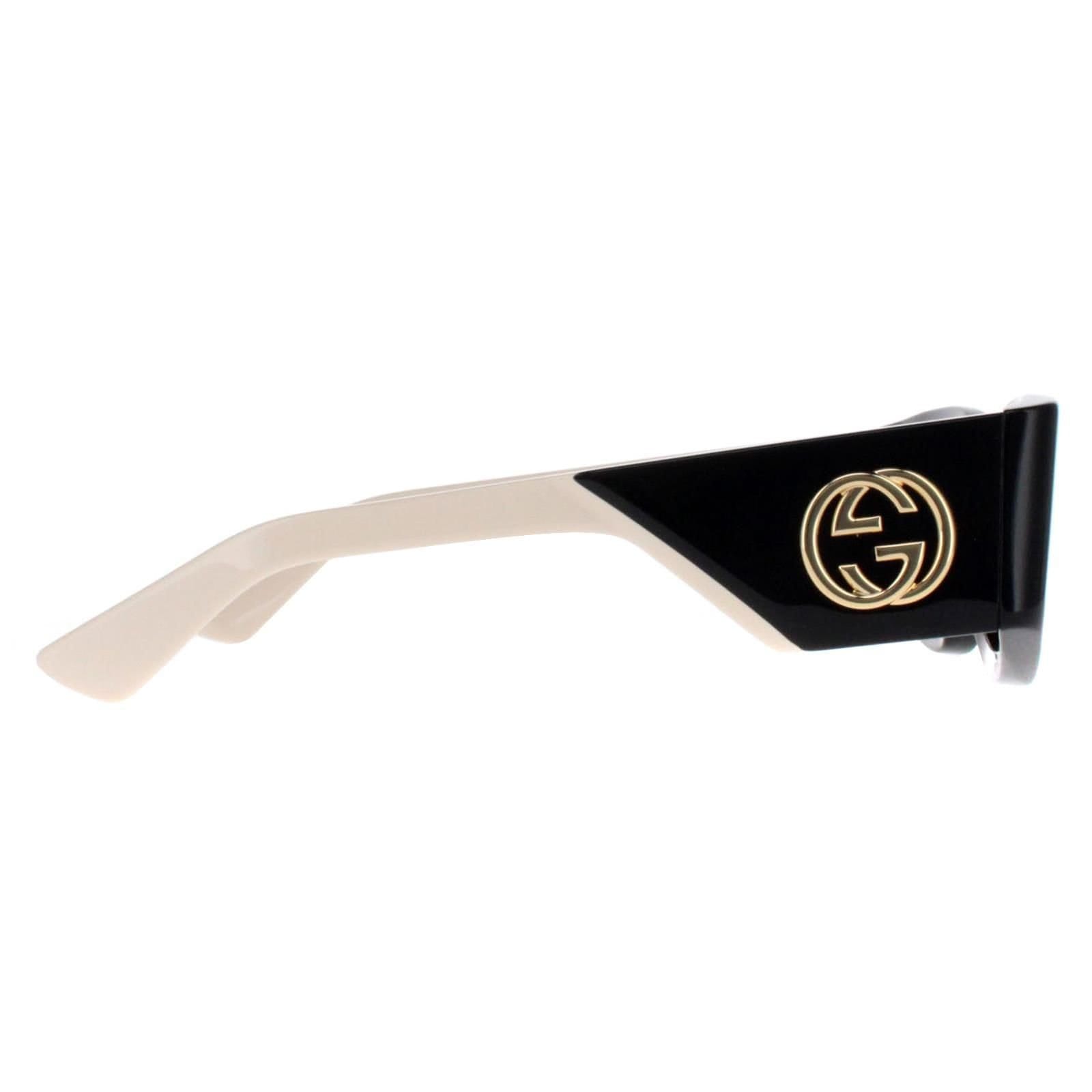 Gucci Gucci Women's Rectangle Black with Ivory Grey GG1664S - 4