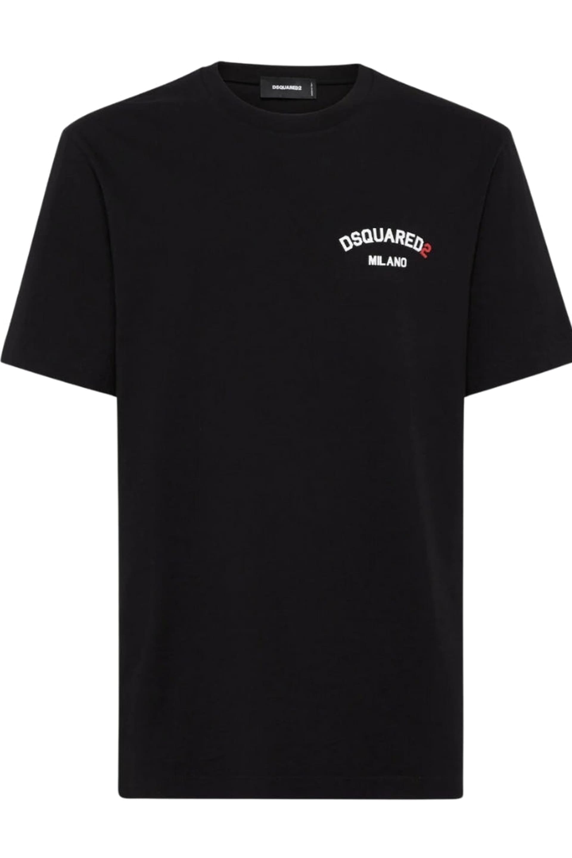Dsquared2 Dsquared2 Men's Short Sleeve Round Regular Fit T-shirt in Black