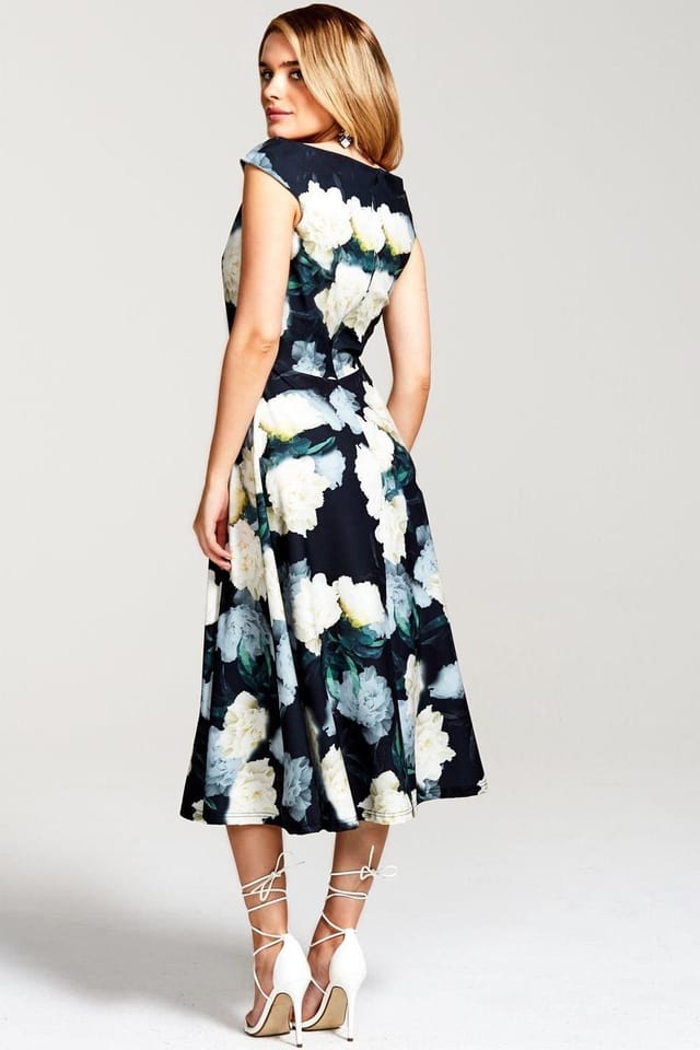 Hot Squash Hot Squash Women's Midi Length Tea Dress in White - 2