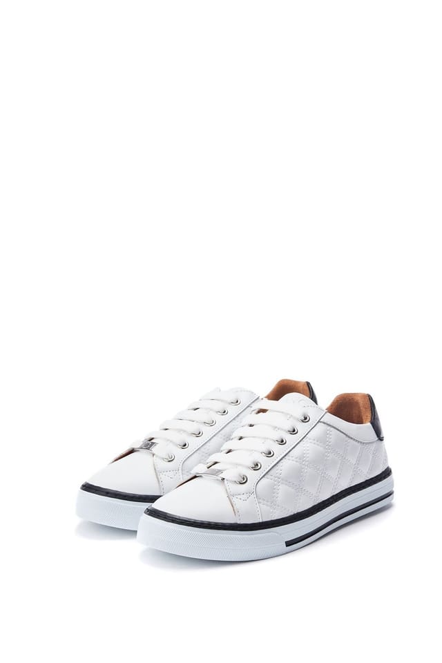 Moda in Pelle Moda In Pelle Women's 'Arzon' Leather New Trainers in White - 2