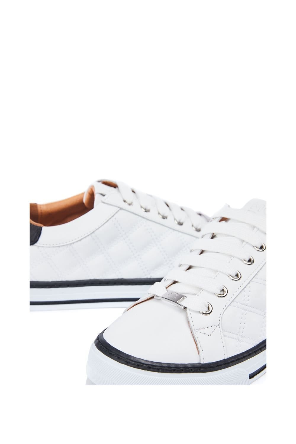 Moda in Pelle Moda In Pelle Women's 'Arzon' Leather New Trainers in White - 4