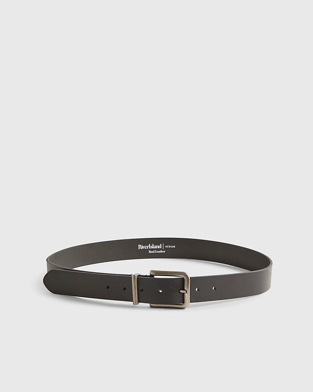 River Island Mens River Island Black Leather Belt
