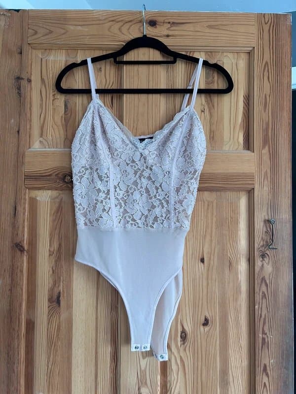 New Look Pink glittery bodysuit