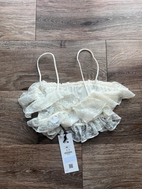 Bershka Lace crop top