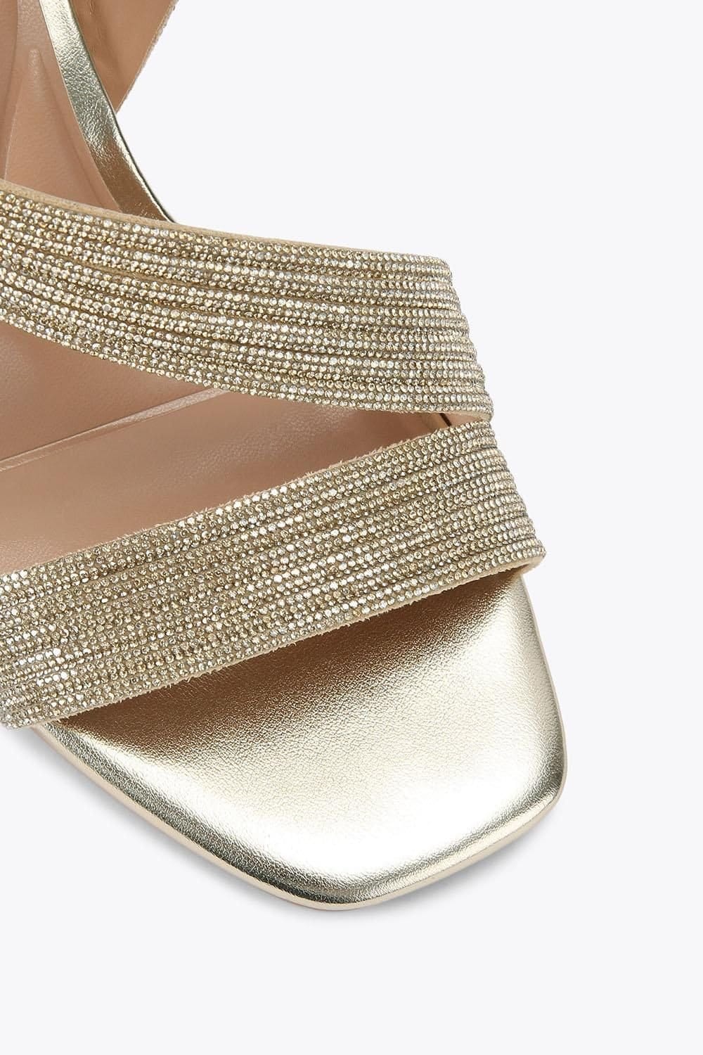 Carvela Carvela Women's 'Gala Block Jewel Wide Fit' Fabric Heels in Gold - 4