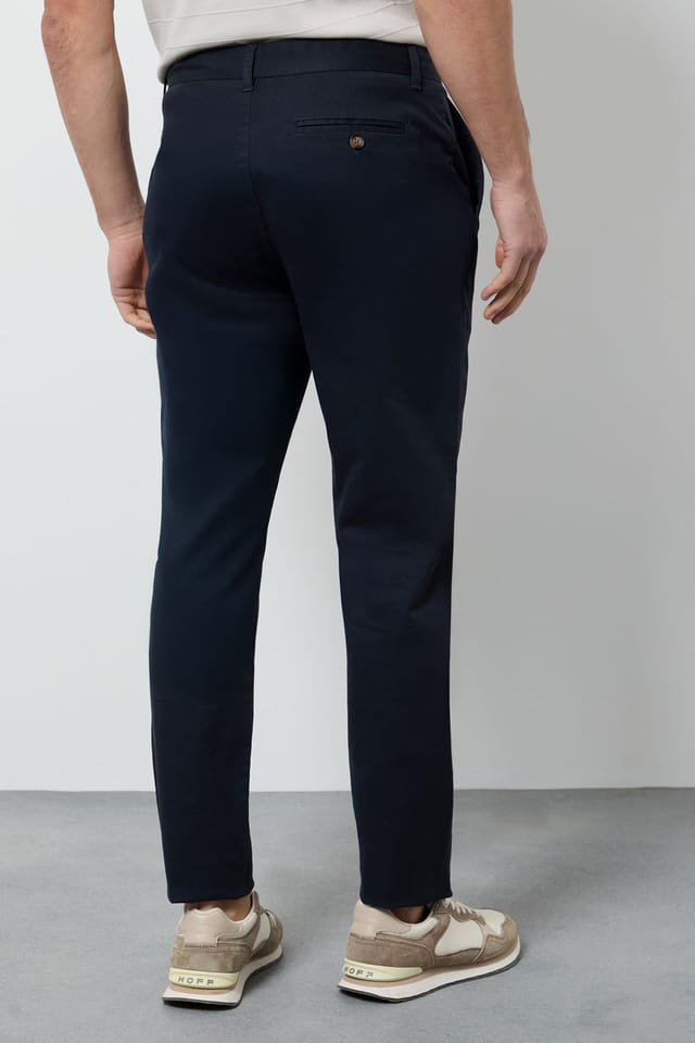 Burton Burton Men's Navy Skinny Fit Chino Trousers - 3