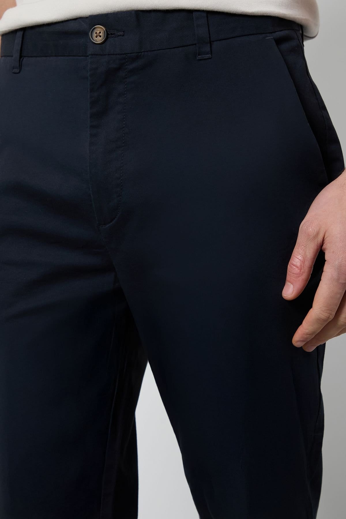 Burton Burton Men's Navy Skinny Fit Chino Trousers - 4