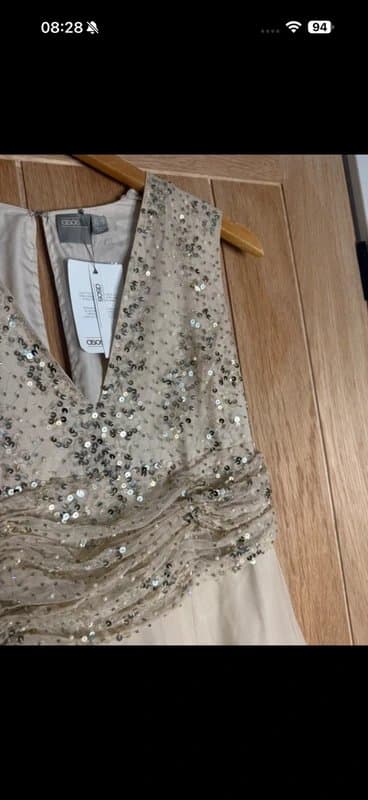ASOS Champagne Sequin Maxi Dress by ASOS - UK 10 - Brand New With Tags Bridesmaid | 2 available
