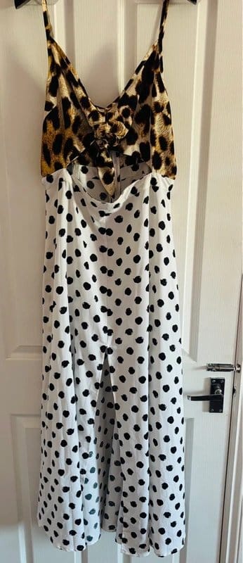 Dancing Leopard Leopard Print & Polka Dot Jumpsuit