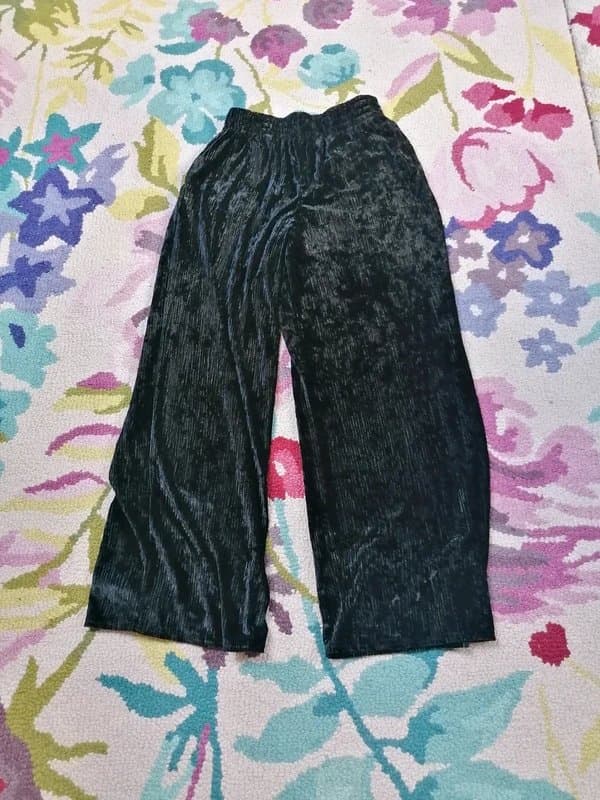 Topshop Velvet wide leg trousers