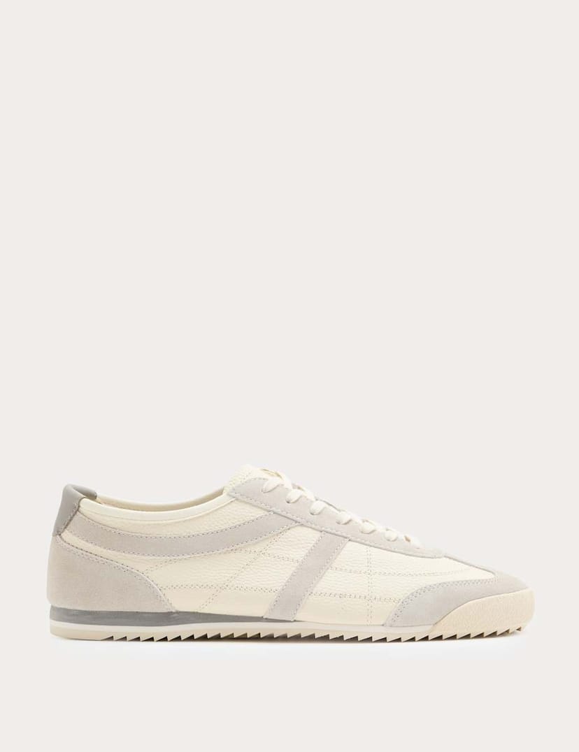 Marks & Spencer M&S Slimline Leather Trainers White Mix - 1
