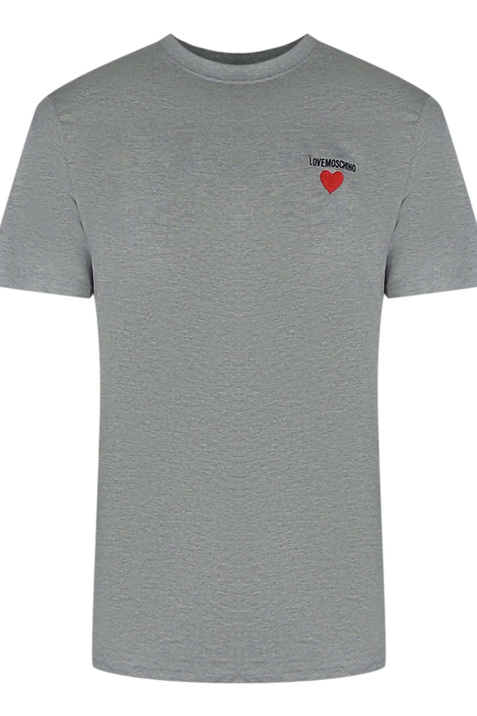 Love Moschino Love Moschino Men's Short Sleeve Round T-shirt in Grey
