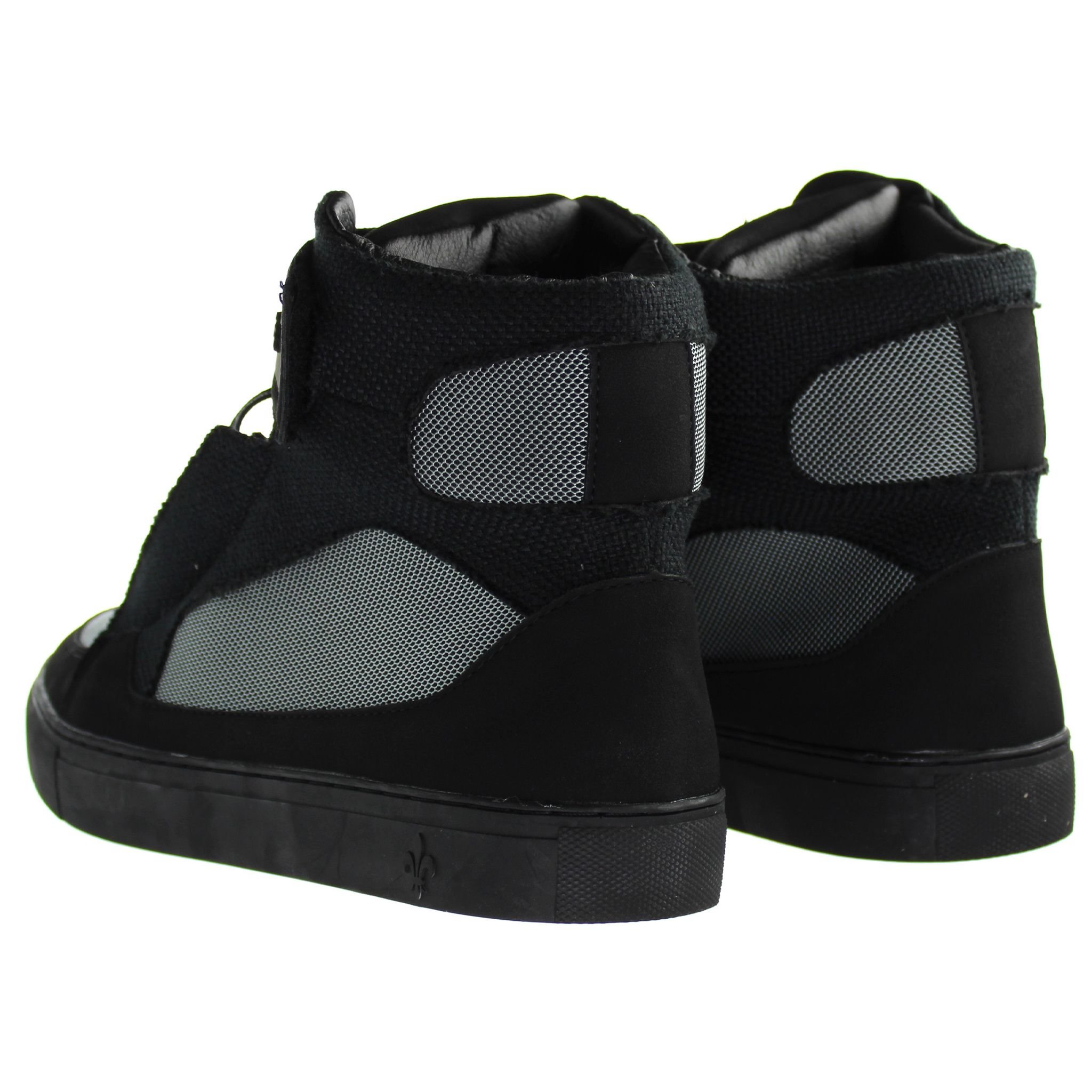 Criminal Damage Criminal Damage Men's Bronx 02 High Top Lace-Up Black Synthetic Trainers - 3