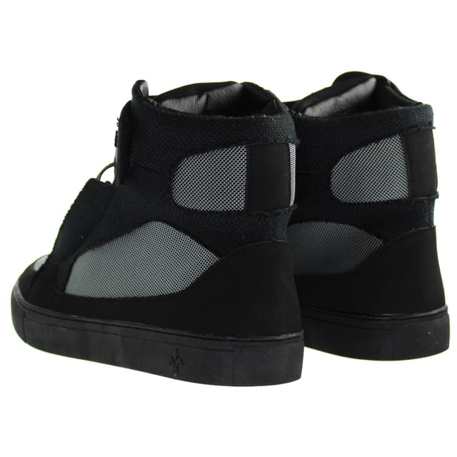 Criminal Damage Criminal Damage Men's Bronx 02 High Top Lace-Up Black Synthetic Trainers - 3