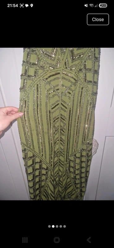ASOS Design ASOS Design green embellished dress