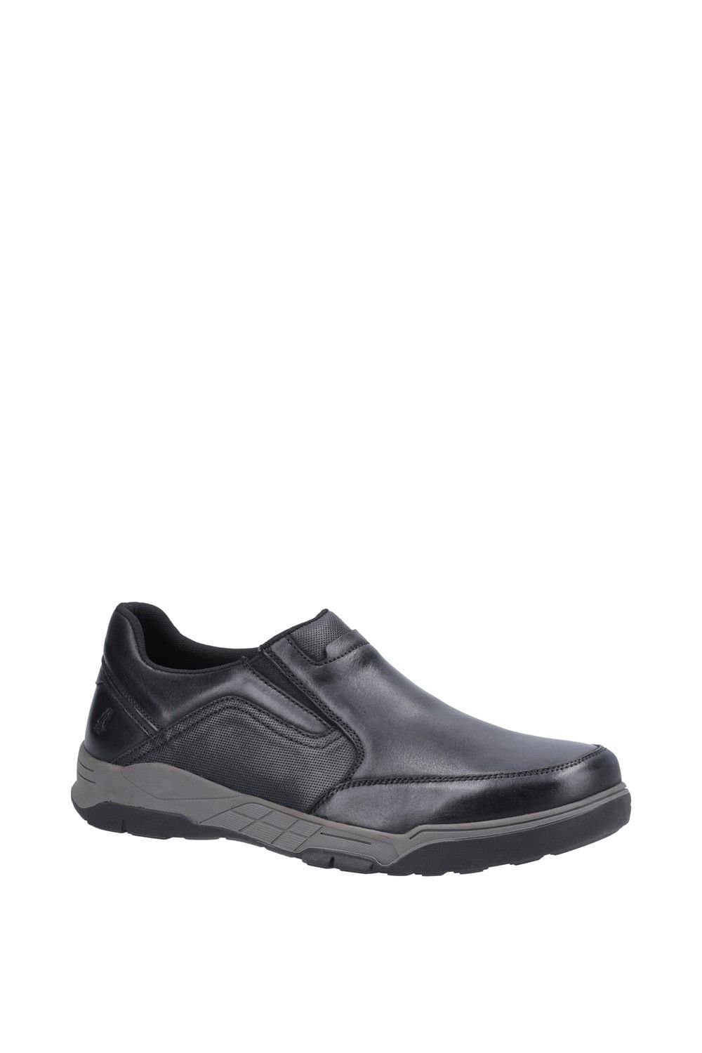 Hush Puppies Hush Puppies Men's 'Fletcher' Smooth Leather Slip On Shoes in Black