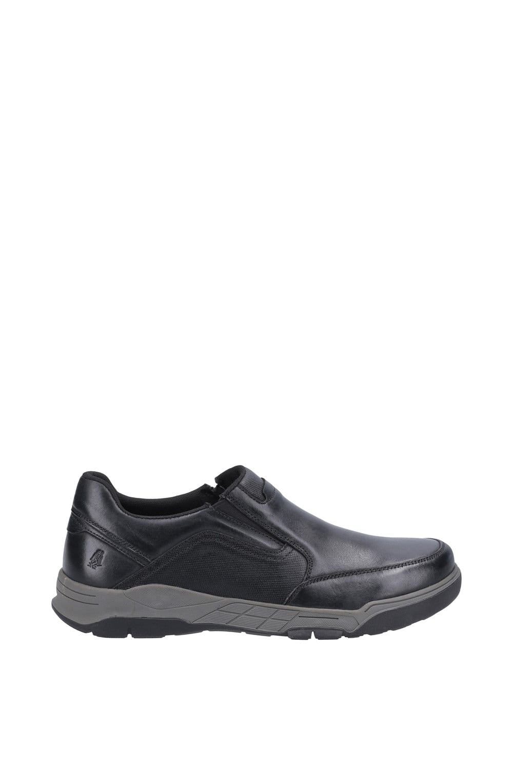 Hush Puppies Hush Puppies Men's 'Fletcher' Smooth Leather Slip On Shoes in Black - 4