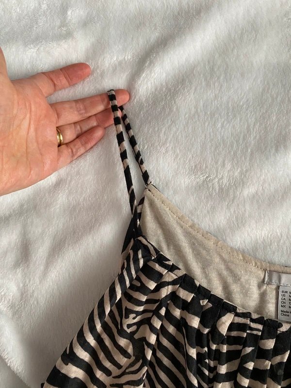 H&M SALE H&M zebra print floaty Strappy summer vest top size medium - 1