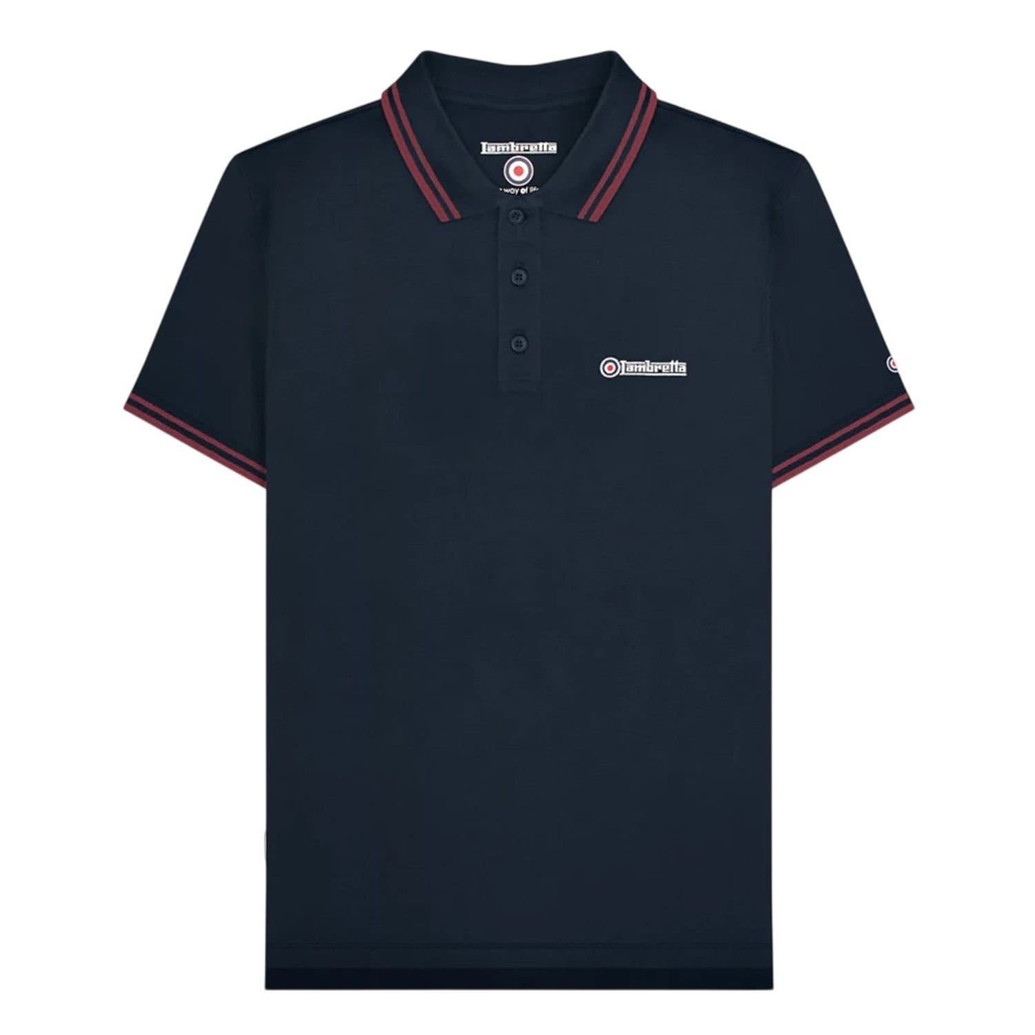 Lambretta Lambretta Men's Twin Tip Big & Tall Polo Shirt in Dark Navy