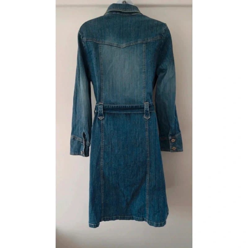 Jane doe Jane Doe Jeans denim vintage waist tie shirt dress size S small