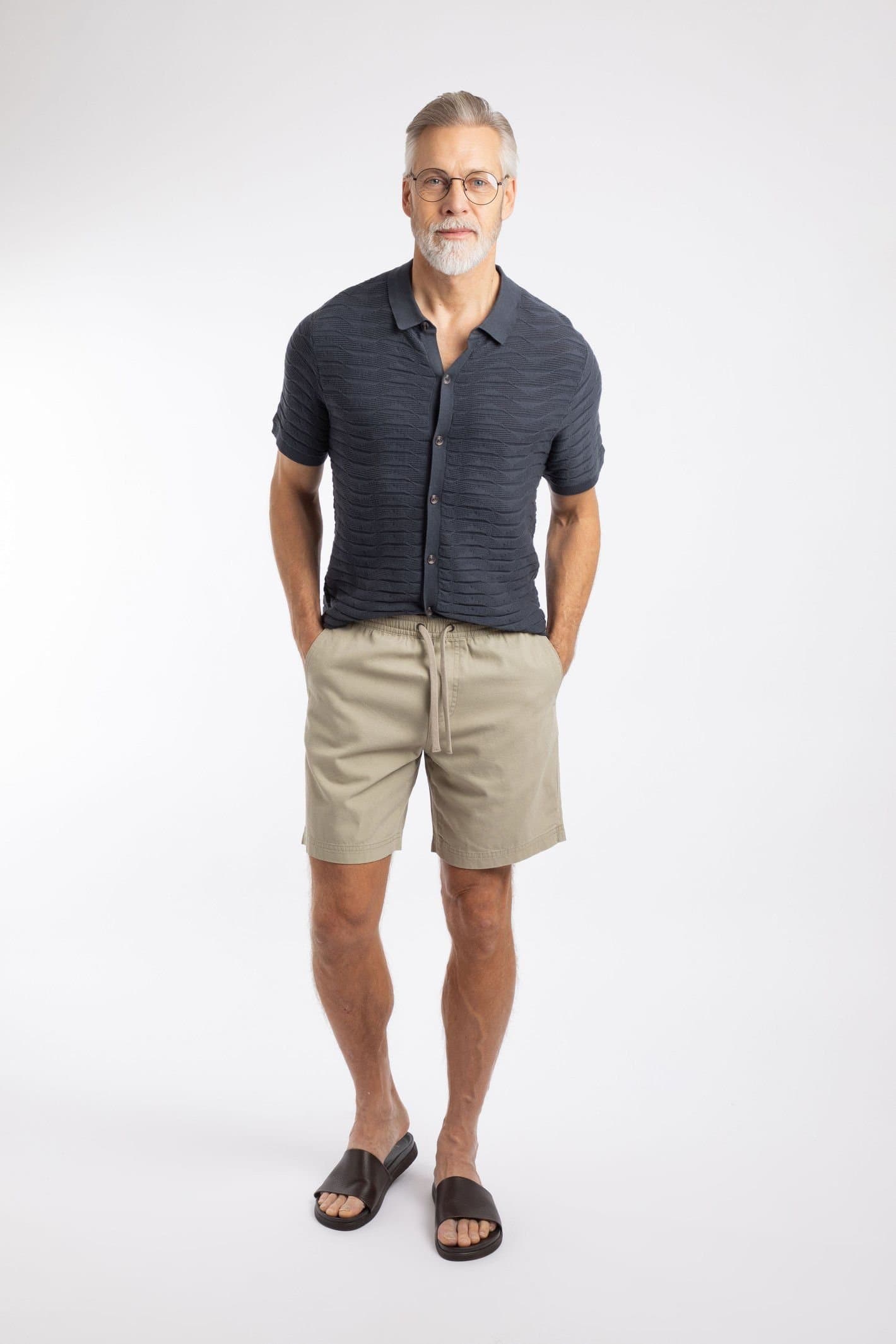 Weird Fish Weird Fish Men's Weston Canvas Shorts in Beige