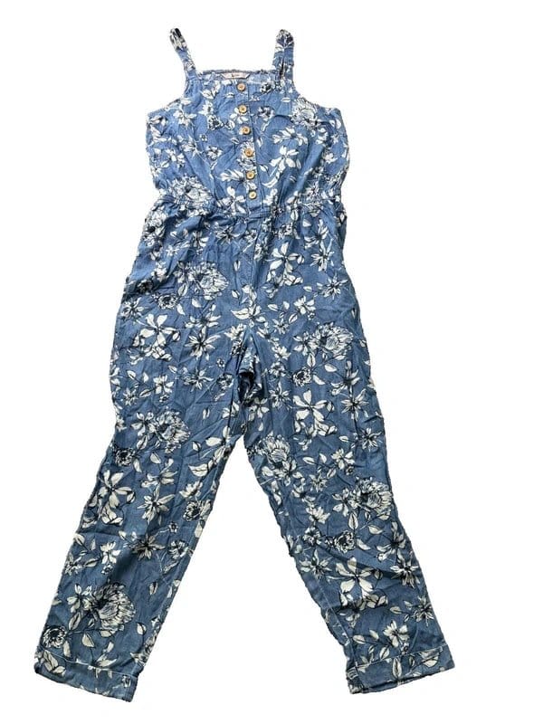 Tu Women Cotton Floral Jumpsuit Playsuit Size 12 Lilac