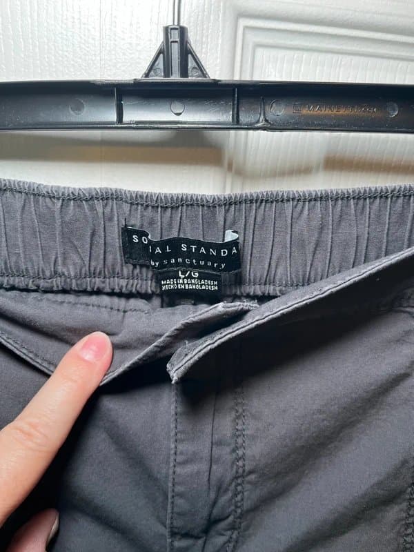 Sanctuary Sanctuary Social Standard Womens Cargo Capri Pants Gray Size Medium