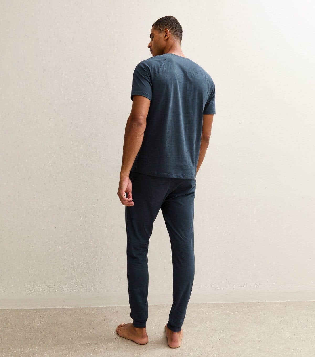 New Look Men's Navy Short Sleeve Top & Joggers Pyjama Set New Look - 4