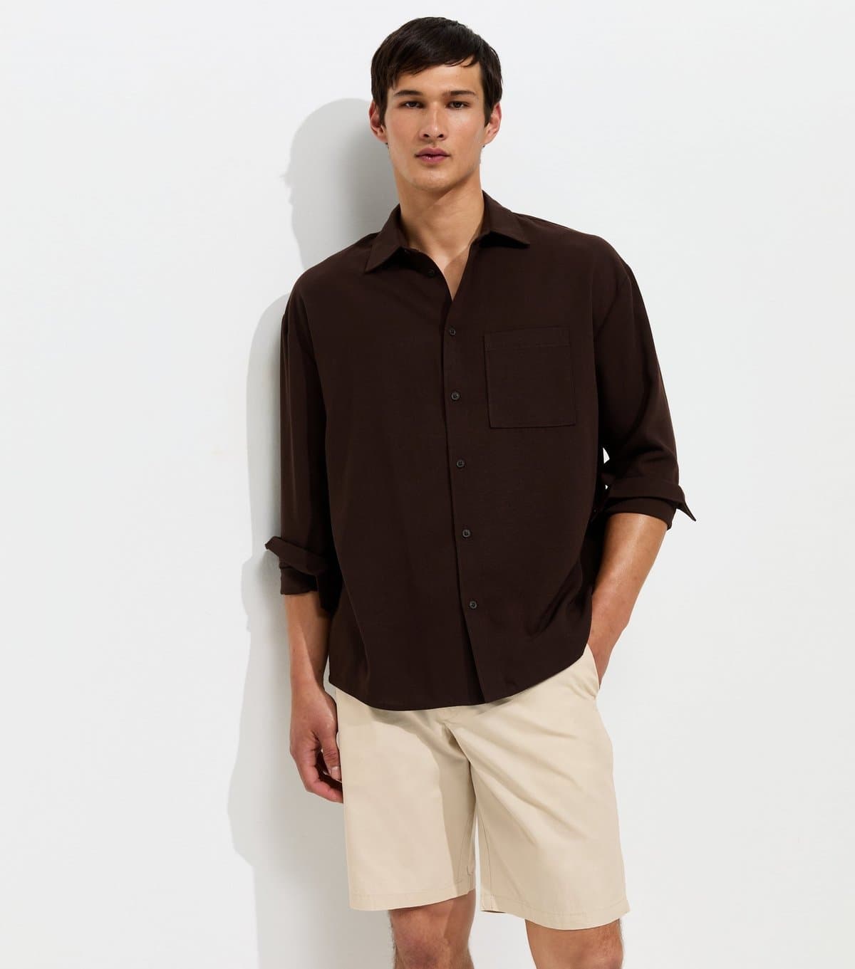 jack & jones Men's Light Brown Organic Cotton Chino Shorts Jack & Jones New Look