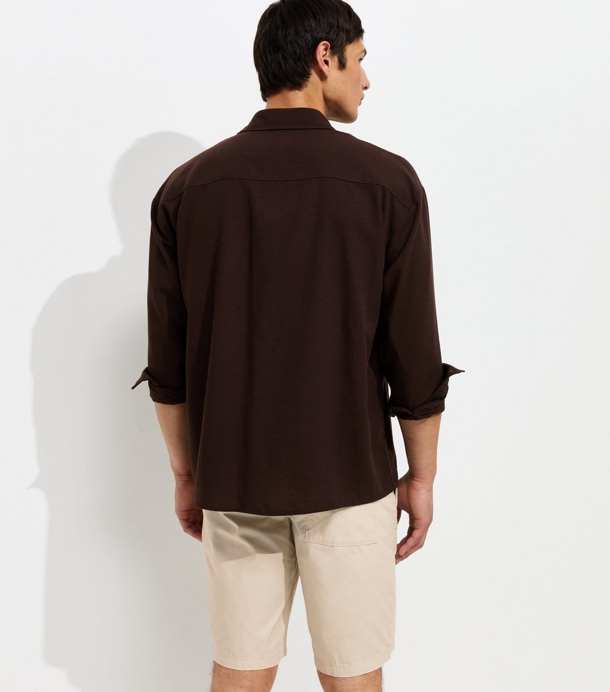 jack & jones Men's Light Brown Organic Cotton Chino Shorts Jack & Jones New Look - 4