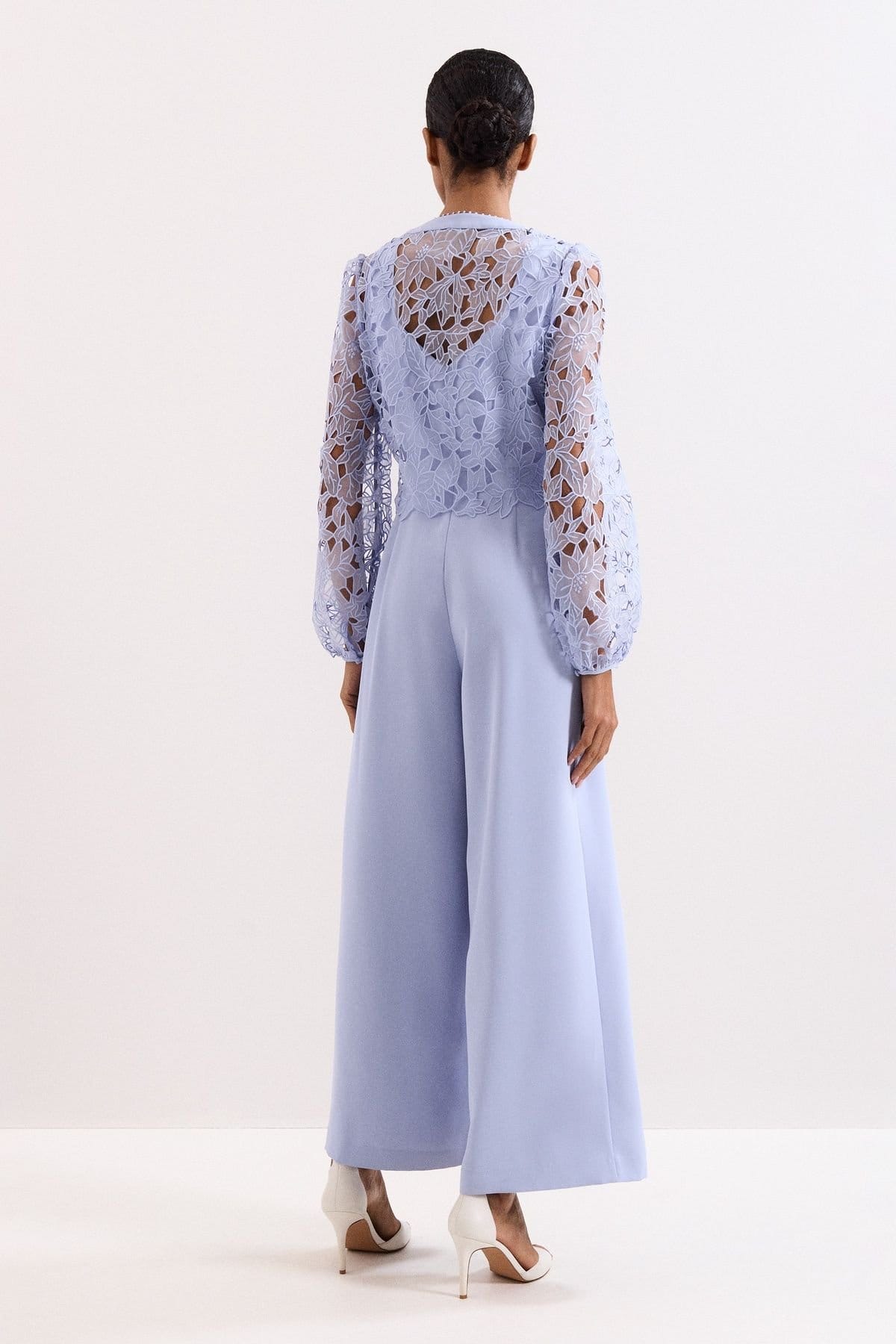 Phase Eight Phase Eight Women's Winona Lace Jumpsuit in Pale Blue - 4