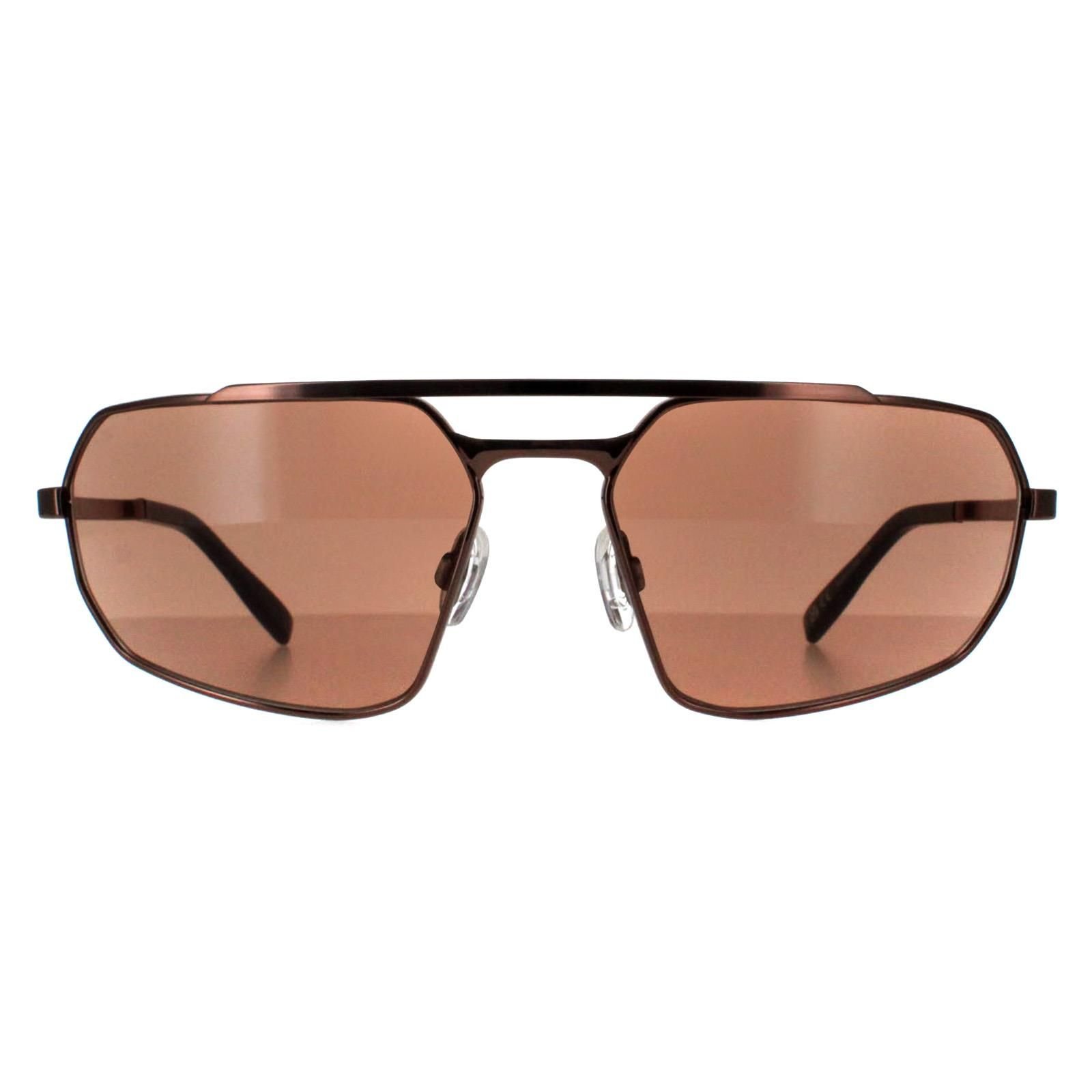 Serengeti Serengeti Men's Rectangle Shiny Bronze Saturn Drivers Hinkley in Brown - 1