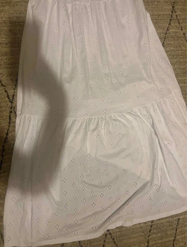 ASOS Design ASOS embroidered maxi white dress size 8